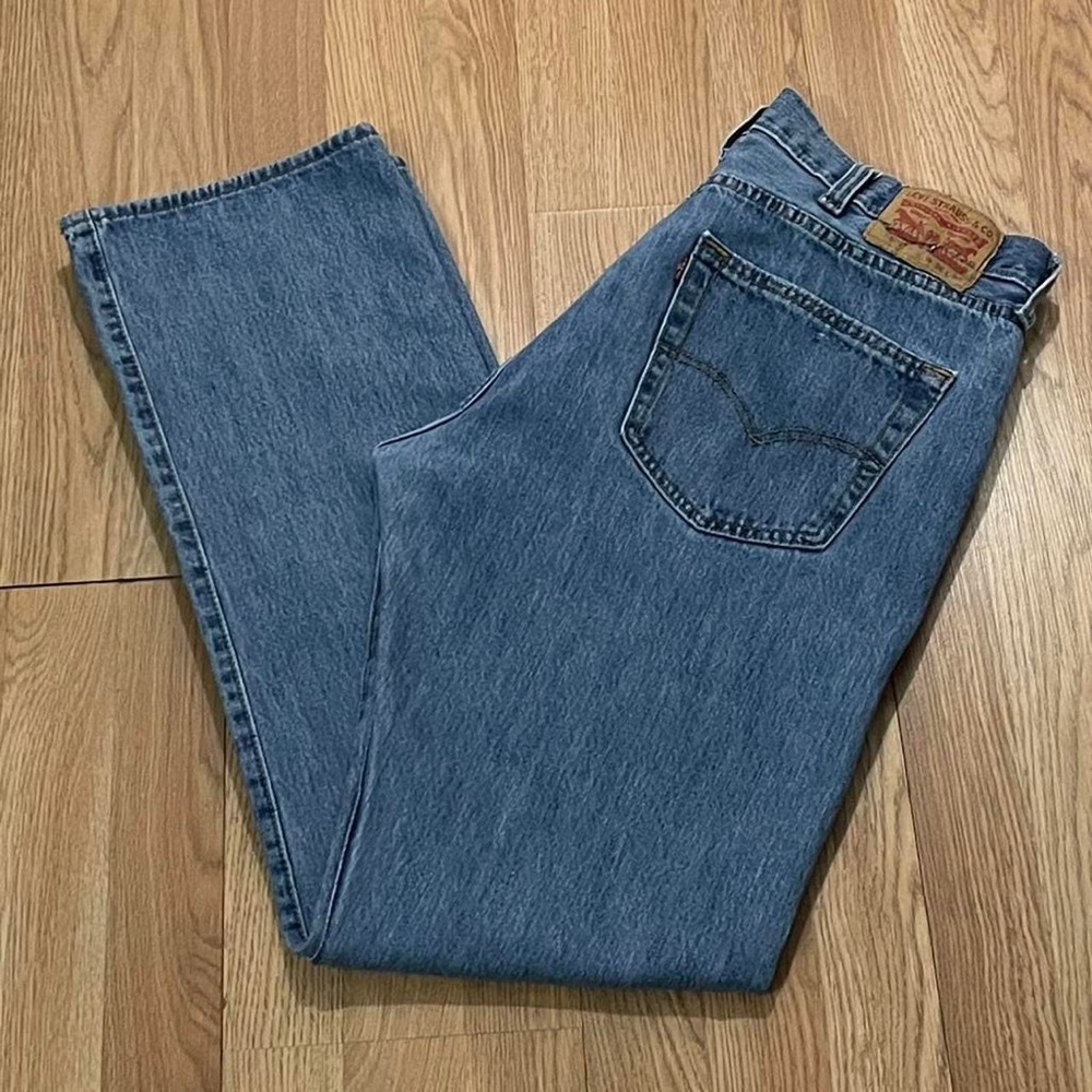 Levi’s 501 Men’s 38x36 (36x34) Straight Fit Jeans Medium Blue Denim Button Fly